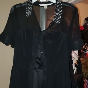 Collared black dress